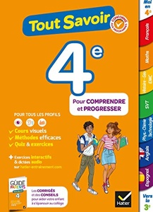 Tout savoir / 4e / Cours, méthodes et exercices dans toutes les matières / Hatier