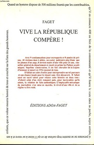 Vive la République, compère ! / Faget / Editions Adoa-Faget